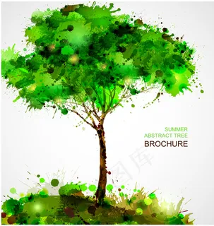 喷溅喷墨泼墨树木矢量背景底纹 喷溅喷墨泼墨树木矢量背景底纹