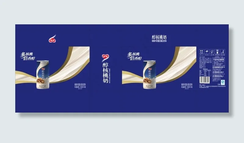 银鹭核桃奶cdr矢量模版下载