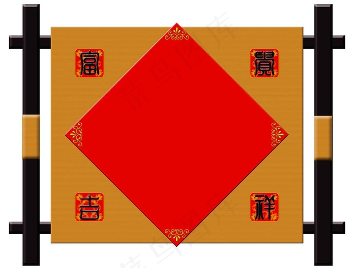 古典相框之富贵吉祥图片