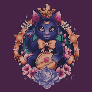 印花失量图 动物 猫 植物 花朵 ...