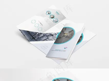 大气商务三折页设计模板