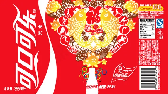 可口可乐外瓶包装矢量素材 可口可乐外瓶包装矢量素材