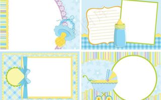 儿童婴儿相框矢量图图片