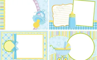 儿童婴儿相框矢量图图片