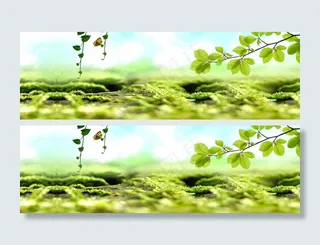 绿色淘宝海报背景