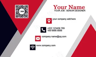 简约几何图形科技透明名片