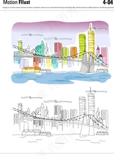 海港城市矢量插画图片