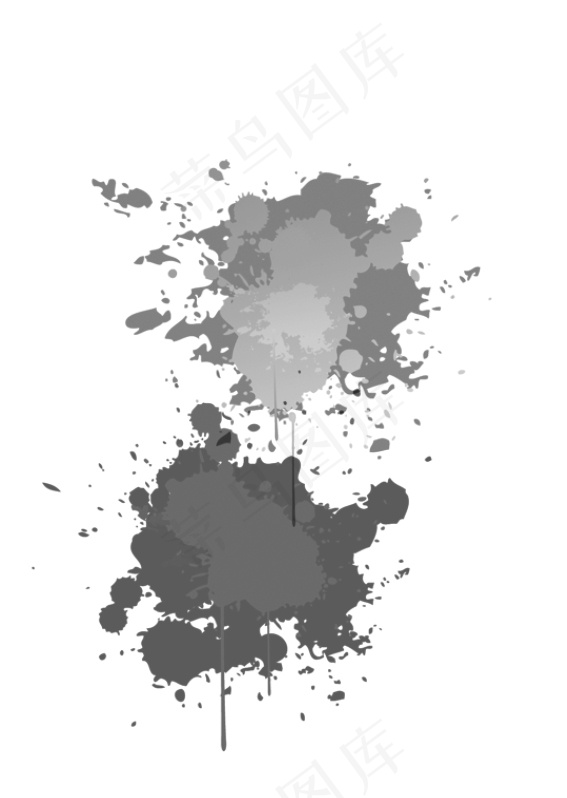 混合水墨喷溅笔刷
