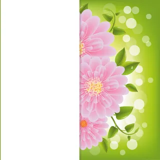 绿色植物美丽花卉矢量素材 绿色植物美丽花卉矢量素材