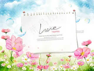 春天水彩风景画