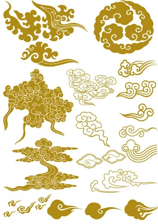 45款古典祥云图案矢量素材