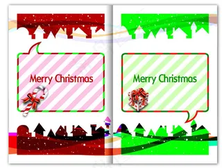 简洁圣诞节贺卡矢量素材