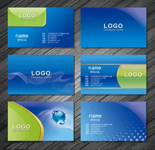 水晶质感科技名片卡片设计PSD素材