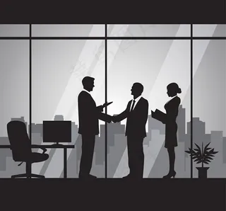 商务合作人物剪影矢量素材下载