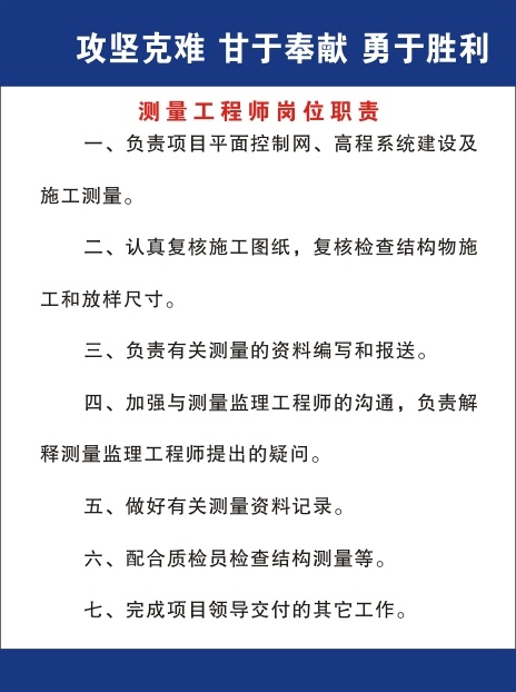 测量工程师岗位职责cdr矢量模版下载
