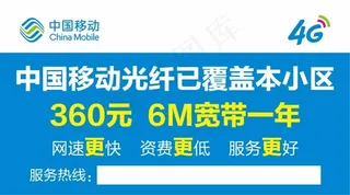 中国移动光纤宽带覆盖牌