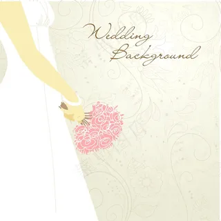 婚礼背景的新娘花束