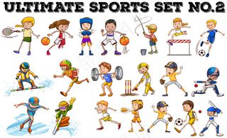 可爱的卡通儿童插画矢量素材