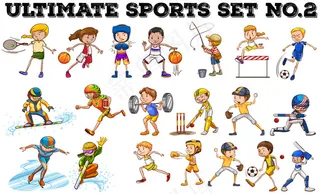 可爱的卡通儿童插画矢量素材