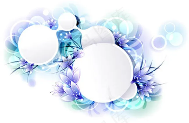 球状花卉矢量花纹素材ai矢量模版下载