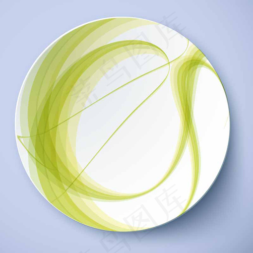 动感曲线 盘子花纹