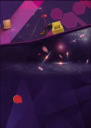 蓝色大气商务科技炫彩海报背景