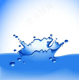清澈的水溅向量