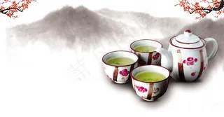 远山如黛梅花似火创意茶具PS