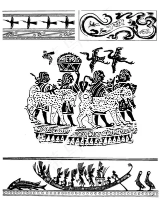 传统人和动物纹样