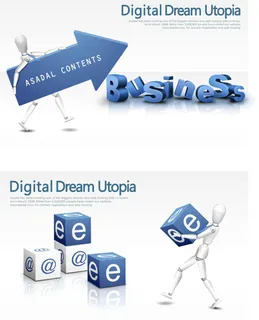 创意商务模板矢量素材-1