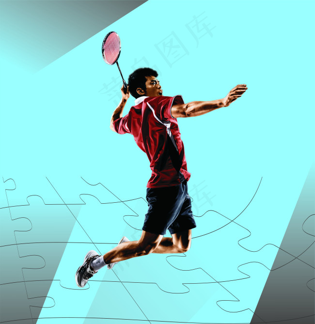 羽毛球 林丹 蓝色