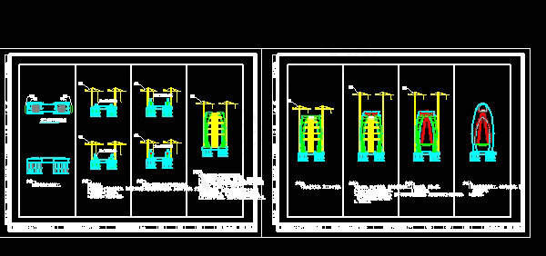 索塔施工步骤示意图cad图纸