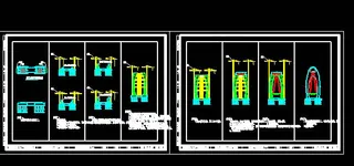 索塔施工步骤示意图cad图纸