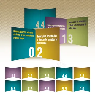 焕彩banner旗帜矢量素材