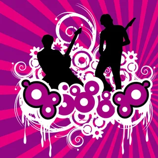 摇滚乐手剪影素材