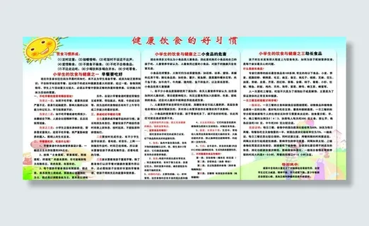 健康饮食展板图片