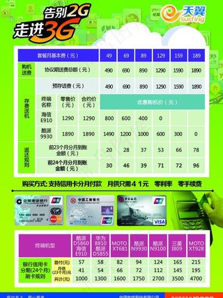 电信宣传单张图片