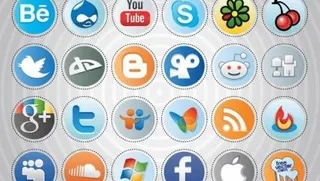 社交媒体的按钮