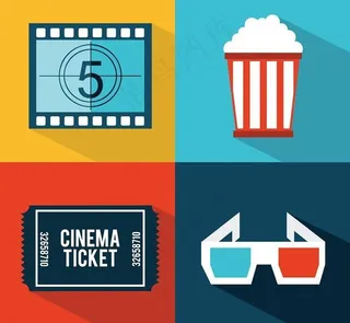 影院元素爆米花图片