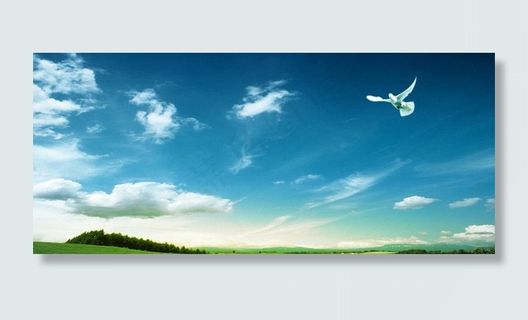 美丽的蓝天白云风景画图片