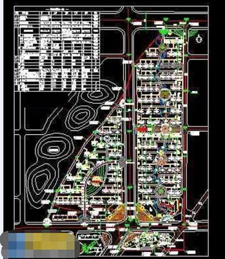 大型社区cad规划设计平面图