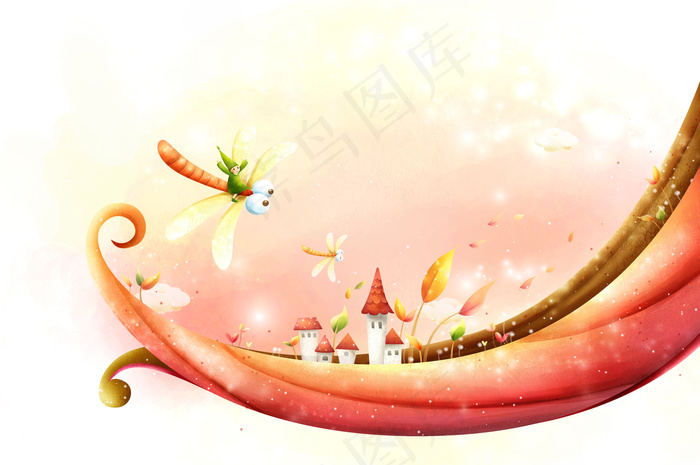 季节色彩卡通画