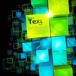 时尚长方体背景素材