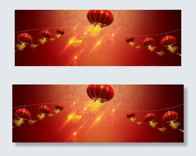 新春灯笼背景海报　