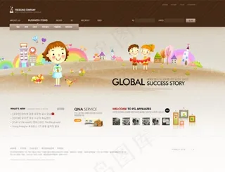 幼儿园韩国网站模版整站PSD源文件