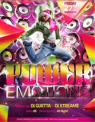 Power国外酒吧平面素材创意海报