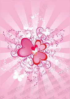 2款精美心形花纹