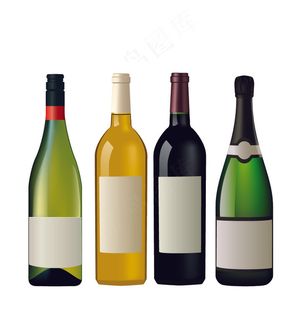 红酒与酒水单矢量素材