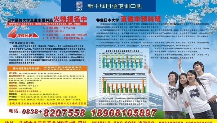 日语培训cdr矢量模版下载