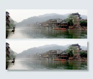 沱江烟雨 江南山水图片